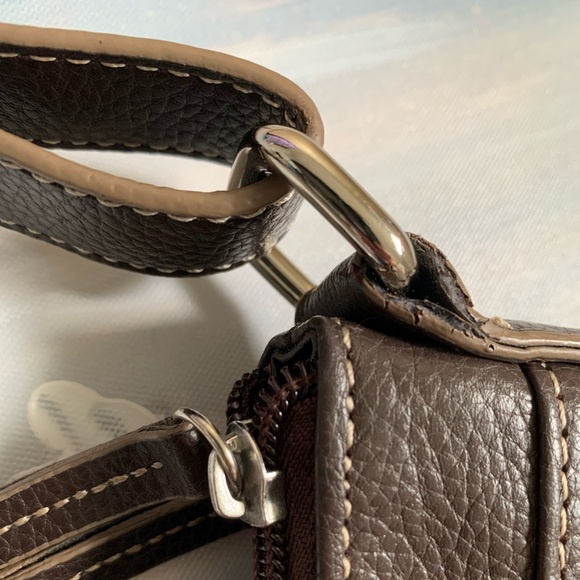 Tignanello 100% Genuine Leather Brown Crossbody Purse Vintage Academia Timeless - Picture 8 of 16